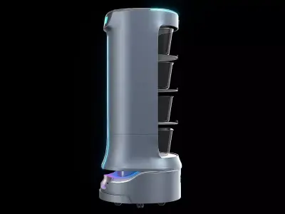 Modern Restaurant Robot Low-poly 3D model