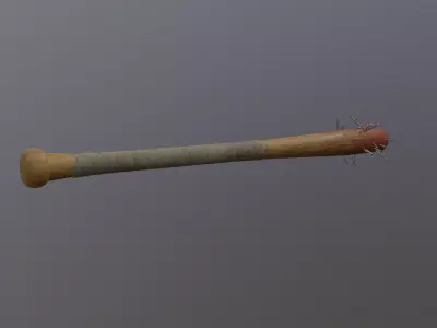 Spiked Nail Baseball Bat Low-poly 3D model