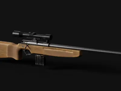 SSG 82 Sniper Rifle Low-poly 3D model