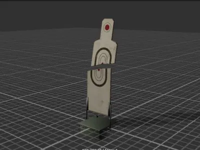 Target at the shooting range Low-poly 3D model