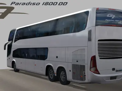 Marcopolo G7 Paradiso 1800DD bus Low-poly 3D model