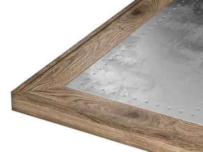 Restaurant Table Square Metal Sheet 3D model