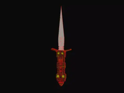Jungle Knife Low-poly 3D model