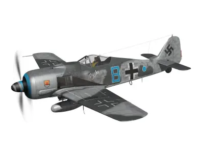 Focke Wulf - FW190 A8 - Blue 8 3D model