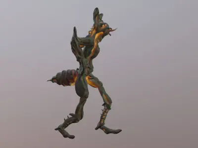 Insect Swamp Warrior Low-poly 3D model