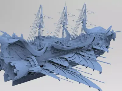 Eagle Fang Master Kings Airship base 3D model