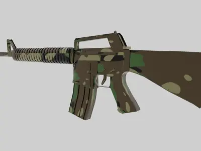 cartoonish M16 Low-poly 3D model