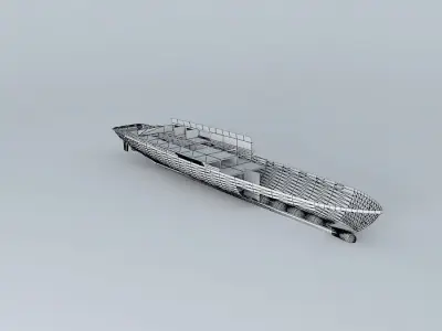 Big boat Free 3D model