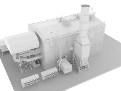 GAS-PUMPING UNIT 3D model