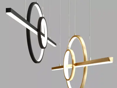 Indoor LED Chandelier 3D model