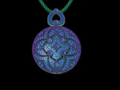 Royal Antique Diamond Pendants 3D print model