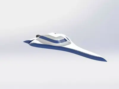 worlds fastest rc plane blue version Free 3D model