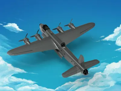 Short Stirling 3D model purchase