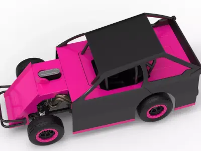 Mod Lite Race car Version 2 Scale 1 to 25 3D print model