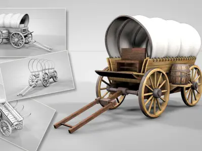 Wild West Cart 3D model