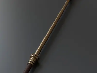 Stylized viking spear 1 3D model