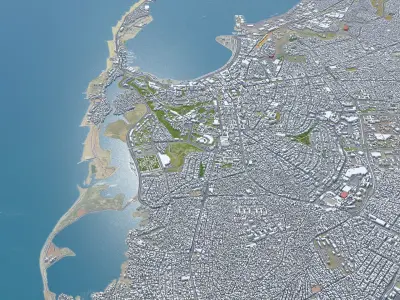 Luanda Angola 45km AI Low-poly 3D model