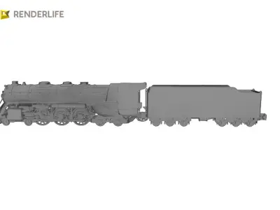 Santa Fe Type Locomotive 3D model