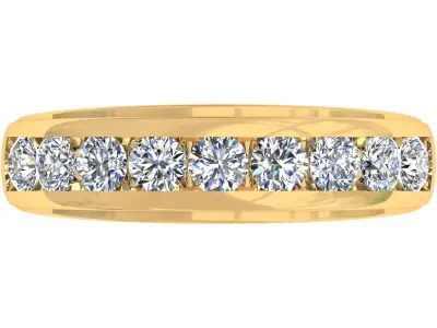 Round Diamond Channel set Band 3D print model
