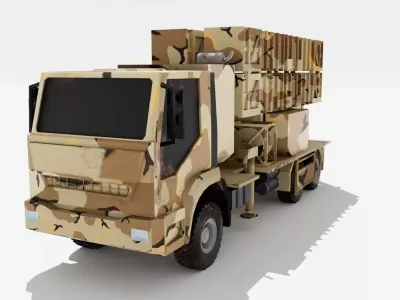 Khordad-15 Iranian Heat Map Low-poly 3D model