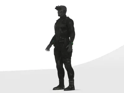Sam Fisher Stealth Suit 3D Model Splinter Cell Low-poly 3D model