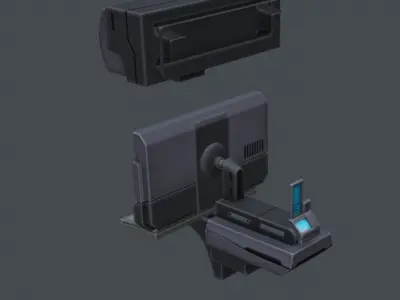 Futuristic stylized console Low-poly 3D model purchase