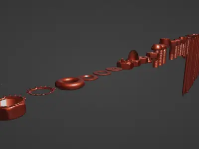 Hardware screws and bolts 3D model