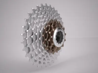 Mountain Bike Sprocket Set 3D model