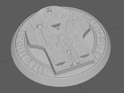 Yu Gi Oh - Millennium Items Slate Base - 3D print  CGI model 3D print model