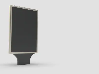 Style advertisement close to a urban street in city 3D model 6