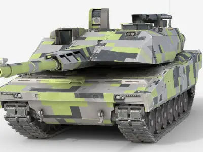 Panther KF51 Main Battle Tank Low-poly 3D model