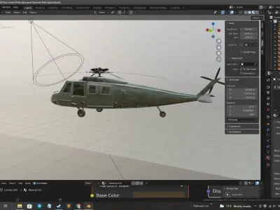 Helicopter blackhawk Free 3D model