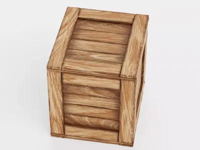 Wooden Crate V8 - Clean Storage and Transport Box 3D model
