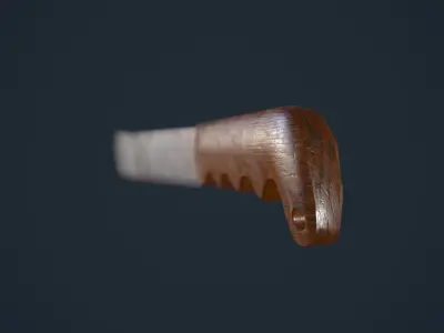 Machete knife Low-poly 3D model buy