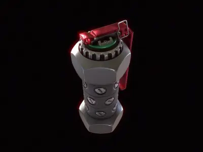 Cyberpunk FlashGranade Low-poly 3D model