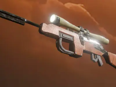 A Low-Mid Poly Sniper model Free 3D model