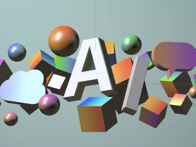 ai cube clowd Free 3D model
