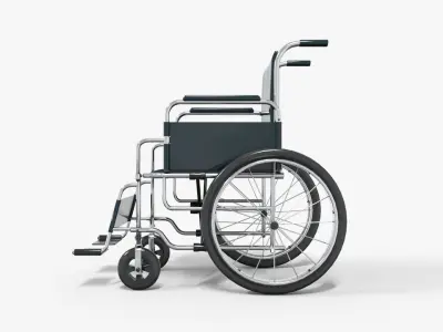 Wheelchair Medical Low-poly 3D model