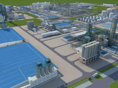 Coal Chemical Industry 3D model purchase