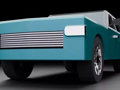 Low Poly Car - Game Ready Stylized Vehicle Low-poly 3D model