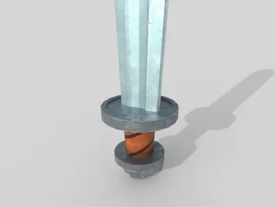  Stylized sword Low-poly 3D model