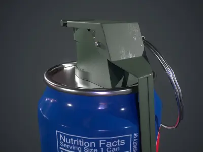 A homemade pepsi grenade 3D model