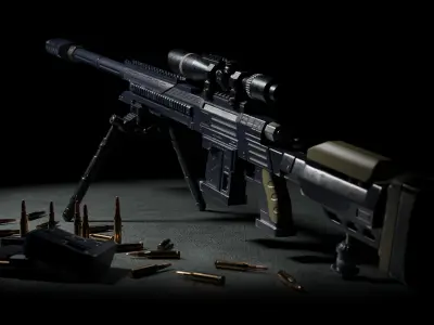 FATAL X59 Sniper Low-poly 3D model