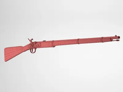 Musket flintlock 3D model
