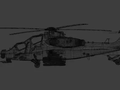 VH WZ 10     Helicopter Model Low-poly 3D model