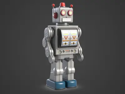 Vintage Robot Toy 1 3D model