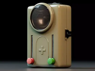 Retro Industrial Emergency Device 3D model