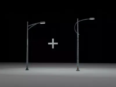 street light Free low-poly 3D model