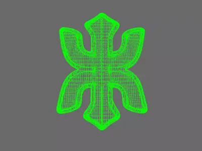 Red Ronin Chapter V10K Shoulder Symbols 3D print model