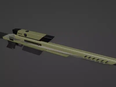sniper rifle 3D model 5